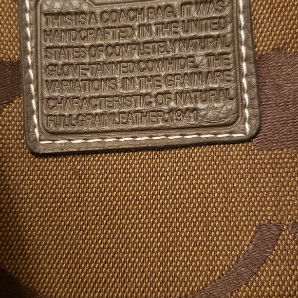 Brown Coach canvas bag purse - Picture 3 of 3